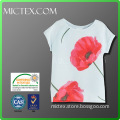 sweet short sleeve o-neck little girl floral print t-shirt OEKO-TEX